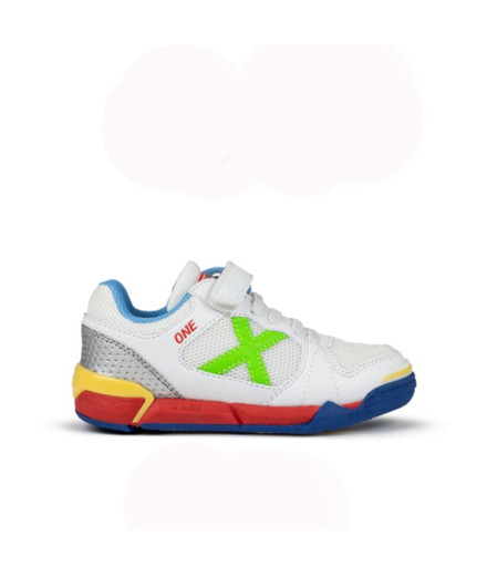Zapatillas de Fútbol Sala Munich One Kid 67 Infantil Blanco