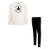 Chándal Converse Crewneckegging Niña Beige/Negro