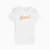 Camiseta Puma Essentials+ Script Metallic G Niña Blanco/Dorado
