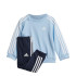 Conjunto adidas Essentials 3-Stripes Jogger Set Infantil Azul/Blanco
