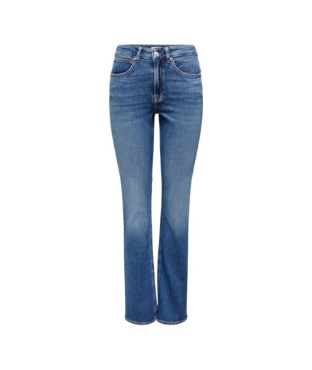 Pantalones Only Onleverly Mw Flared D Cro187 Medium Blue...