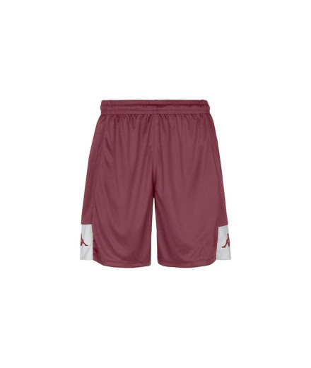 Pantalones de fútbol Kappa Daggo Granata Roja/Blanco