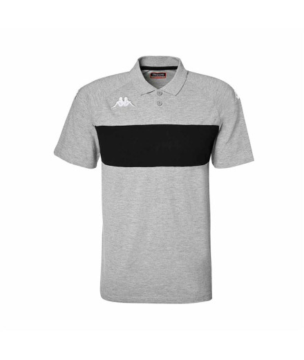 Polo Kappa Dianetti Hombre Gris/Negro