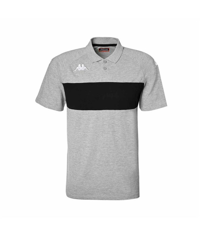 Polo Kappa Dianetti Hombre Gris/Negro