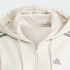 Chaqueta adidas Essentials 3-Stripes Full-Zip Fleece Hoodie Mujer Beige