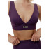Top Deportivo Black Limba Curve Line Mujer Midnight Plum