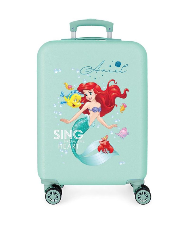 Trolley Disney Abs Suitcase 55Cm.4W Ariel Azul