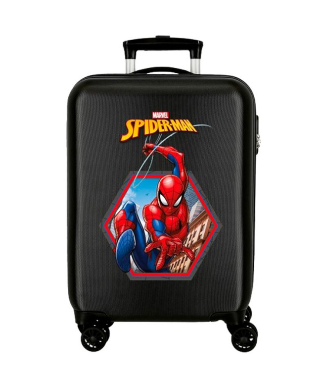 Maleta Marvel Abs 55Cm.4R.Spiderman Geo Negro...