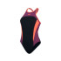 Bañador de Natación Speedo Mujer High Neck Splice Cross Back Negro/Morado