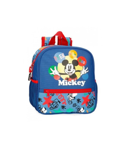 Mochila Disney Backpack 25 Cm. Mickey Peek A Boo Azul