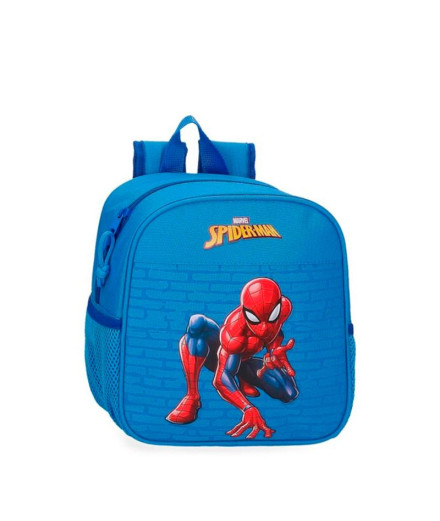 Mochila Marvel 25 Cm. Spiderman Vigilant Azul