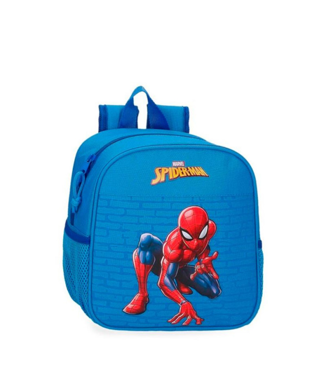 Mochila Marvel 25 Cm. Spiderman Vigilant Azul