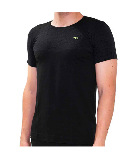 Camiseta de Running Hanker Dung Manga Corta Negro
