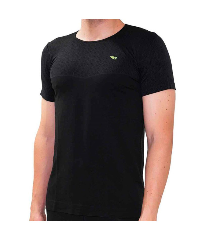 Camiseta de Running Hanker Dung Manga Corta Negro