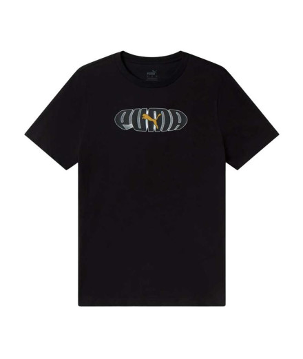 Camiseta Puma Ess+ Graphic Hombre Negro