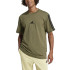Camiseta adidas 3Bandas Hombre Verde Oscuro/Negro