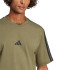 Camiseta adidas 3Bandas Hombre Verde Oscuro/Negro