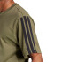 Camiseta adidas 3Bandas Hombre Verde Oscuro/Negro
