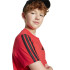 Camiseta adidas 3 Bandas Infantil Rubpur/Negro