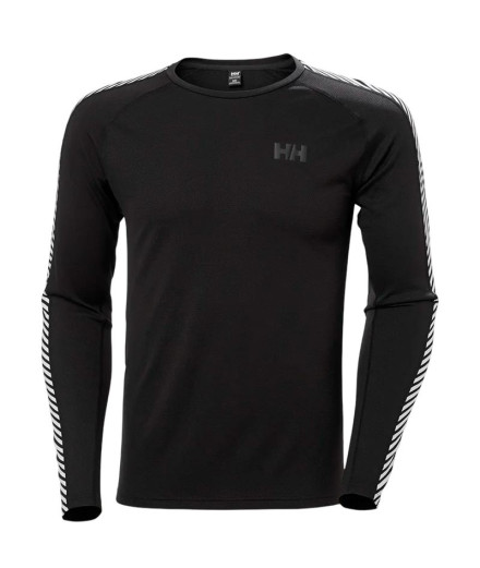 Camiseta Helly Hansen Lifa Active Stripe Crew Hombre Negro