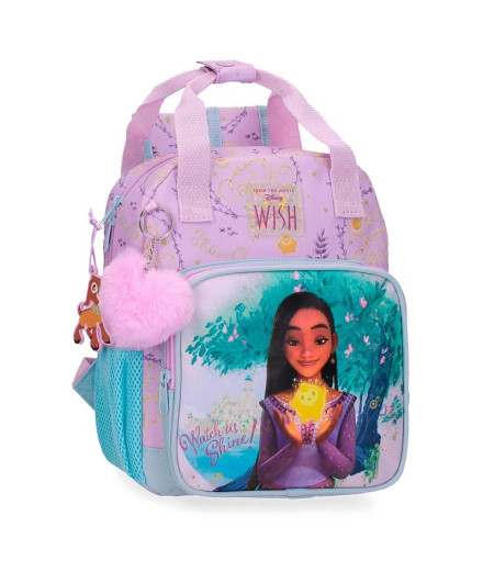 Mochila Disney Backpack 28Cm. Wish Watch Us Shine Rosa