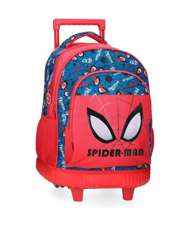 Mochila Marvel Compact 2R.Spiderman Authentic Rojo