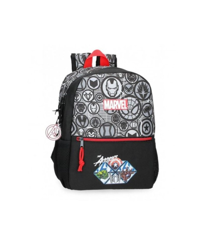 Mochila Marvel Adaptable 32Cm. Marvel Heroes Negro
