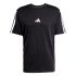 Camiseta adidas 3 Bandas Single Hombre Negro/Blanco