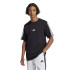 Camiseta adidas 3 Bandas Single Hombre Negro/Blanco