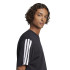 Camiseta adidas 3 Bandas Single Hombre Negro/Blanco