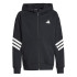 Sudadera adidas Future Icons 3Bandas Fz Hd Infantil Negro/Blanco