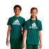 Camiseta adidas Essentials Big Logo Cotton Infantil Verde Oscuro