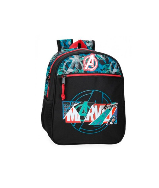 Mochila Marvel Adap.33Cm. Marvel Shield Negro
