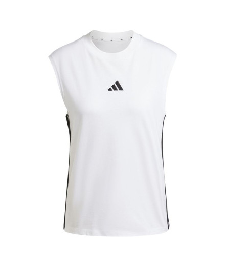 Camiseta adidas 3 Bandas Sj Tk Mujer Blanco/Negro