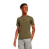 Camiseta adidas Lin 160 Infantil Verde Oscuro/Negro
