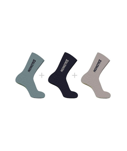 Calcetines de Trail Salomon Everyday Crew 3-Pack Silver...