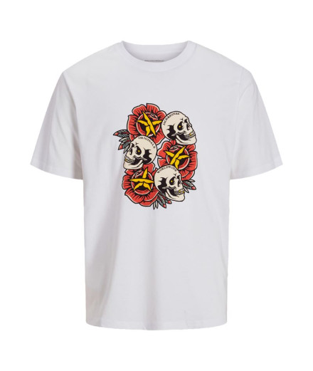 Camiseta Jack & Jones Joranatomy Skull Ss Crew Neck Sn...
