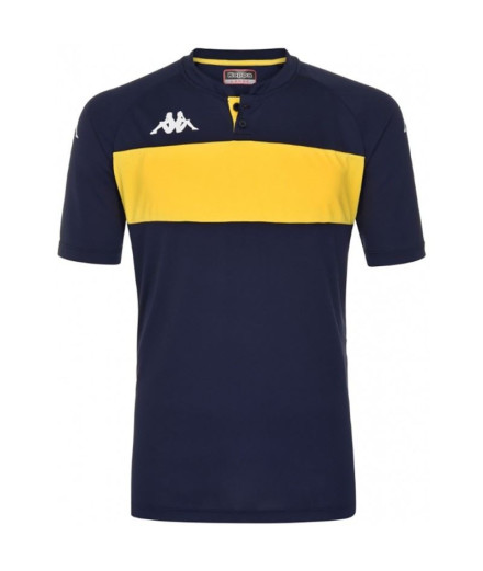 Polo Fitness Kappa Dalto Hombre Blue Marine/Yellow Chrome
