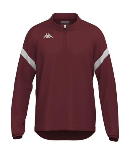 Sudadera Fitness Kappa Dolvole Hombre Red Granata/White