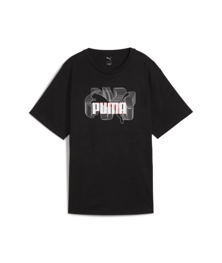 Camiseta Puma Graphics Stacked No. 1 Logo Relaxed Mujer...