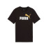 Camiseta Puma Essentials 2 Color No.1 Logo Infantil Negro/Amarillo Sunny