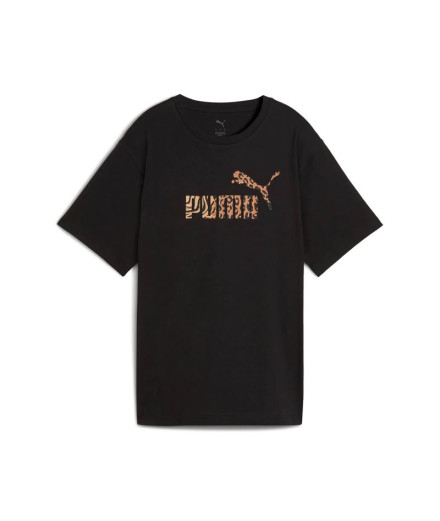 Camiseta Puma Essentials Graphic Animal R Mujer Negro