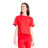 Camiseta adidas Essentials 3 Bandas Single Jersey Cropped Top Mujer Rojo