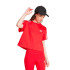 Camiseta adidas Essentials 3 Bandas Single Jersey Cropped Top Mujer Rojo