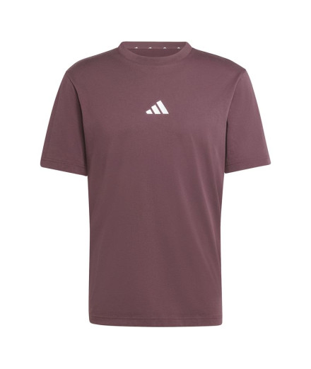 Camiseta adidas Small Logo Sj Hombre Granate/Blanco