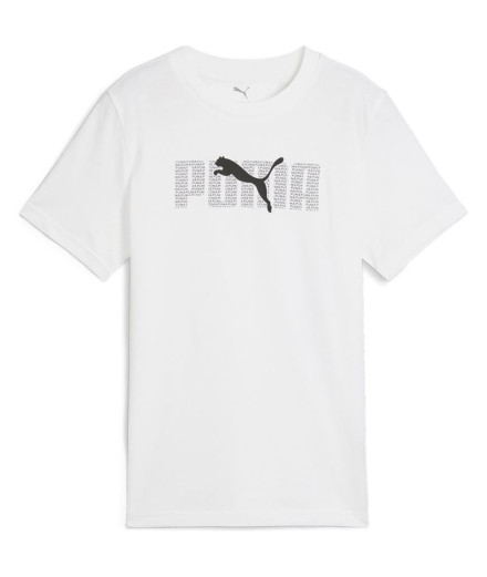 Camiseta Puma Essentials Logo Lab Tee B, Blanco Infantil
