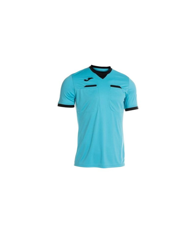 Camiseta Joma Referee Hombre Turquesa Flúor/Negro