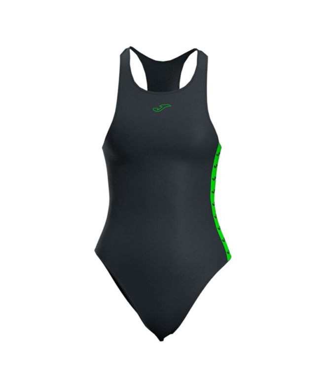 Bañador Joma Splash Negro Verde Fluor Niña