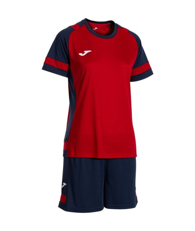 Conjunto de Fútbol Joma Lider Mujer Rojo/Azul...