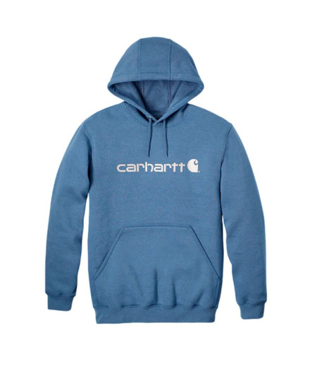 Sudadera Carhartt Signature Logo Hombre Thundercloud Heather